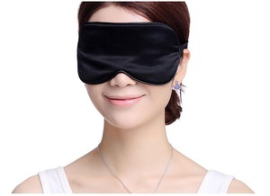 Hot Sell 100% Real Silk Filled Eye Mask Sleeping Mask Sleep Masks Black Soft and Smooth Hand Washable Big Size