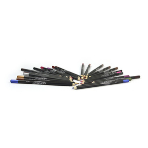 Hot selling high quality waterproof and moisturizing 24colors lip liner and eyeliner pencil best eyeliner wooden pencil