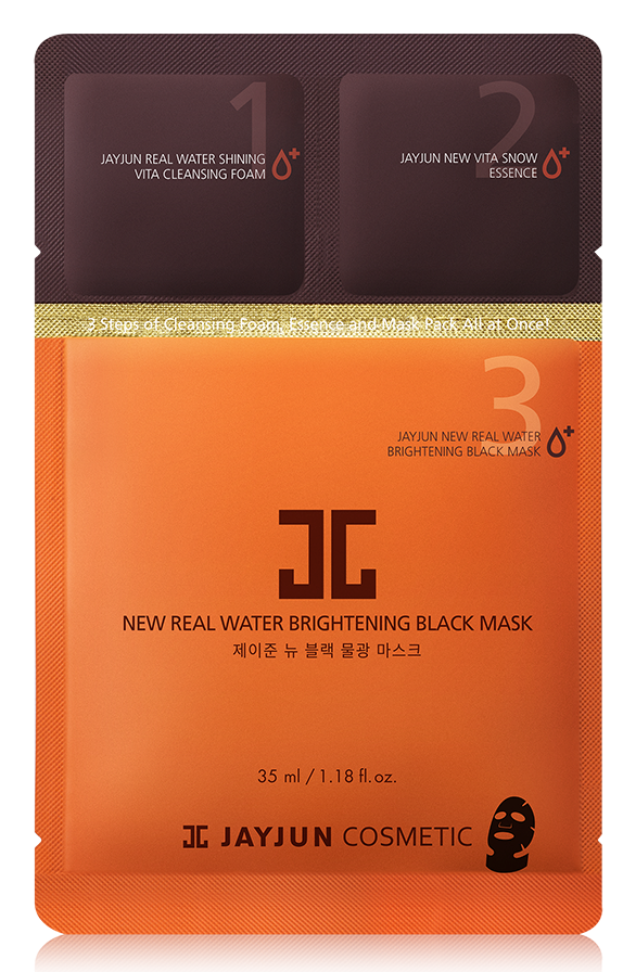 [JAYJUN] NEW REAL WATER BRIGHTENING BLACK MASK 10ea 