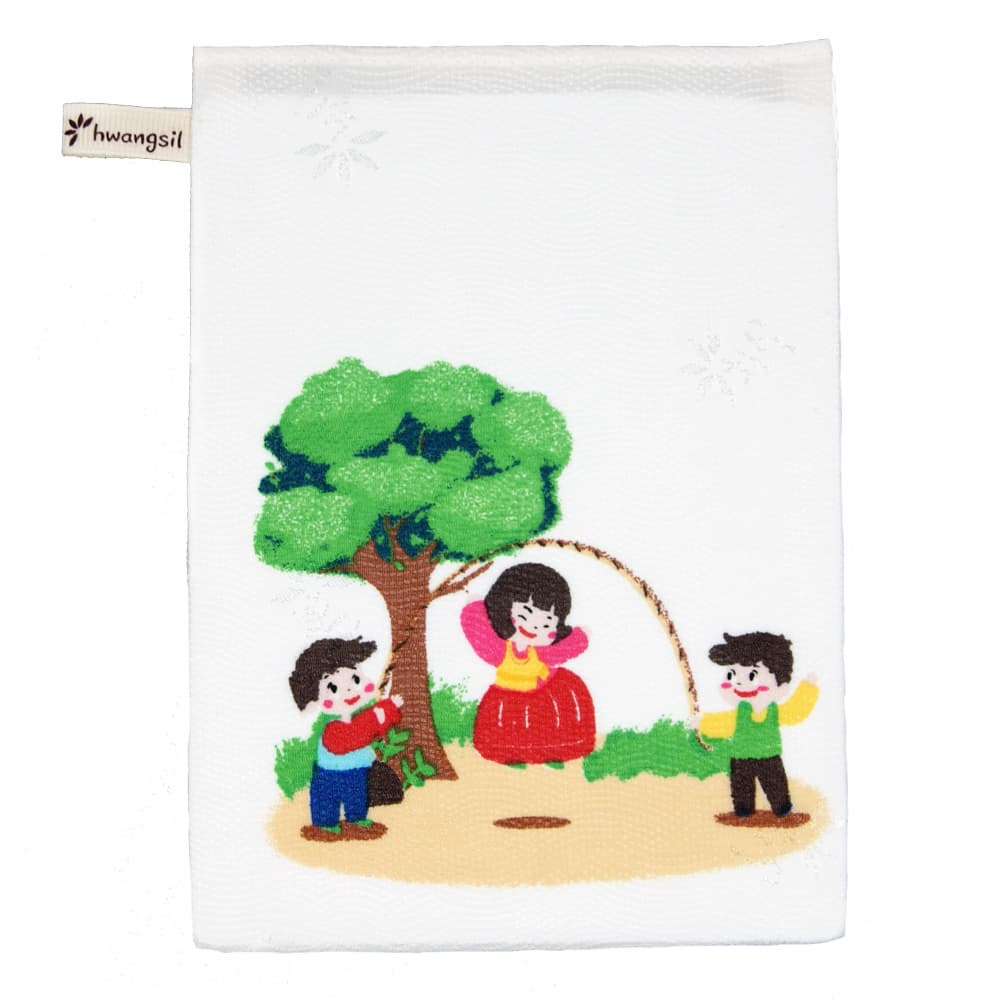 [K-culture]Hwangsil  Body scrub towel scrubber exfoliation sponge bath towel Traditional game design