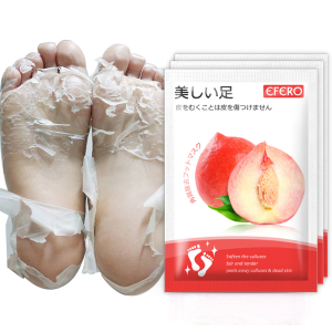 korean skin care feet mask  efero  juicy peach extract foot peel mask exfoliating remove foot dead skin moisturizing care foot