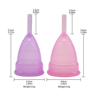 Medical Degrade Heathy Reusable Lady Silicone Menstrual Cup,Environmental and Health Design for Women Hygiene Care Menstrual Cup