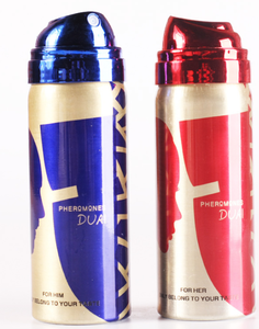 new design duai pheromone perfume with patent package to lure women body spray 50ml