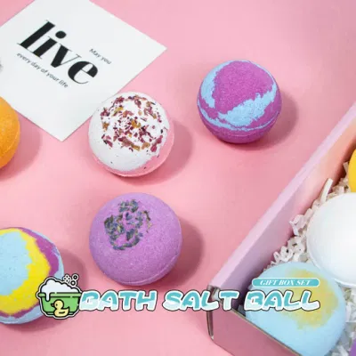 OEM Pure Handmade Bath Salt Ball Gift Box Set