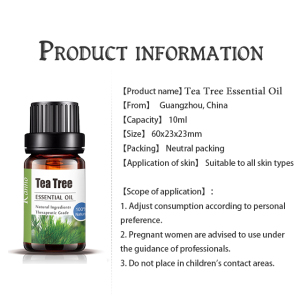 OEM/ODM Aceites 10ml pure aromatherapy oils private label wholesale tea tree essential oil