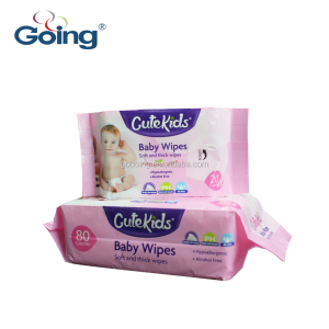 Popular baby cleaning wet tissue gygiene soft wet napkin economic packing 80s wet wipes top quality