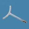 Portable High Frequency Facial Machines Accessories Fork Shaped Glass Electrotherapy Tube