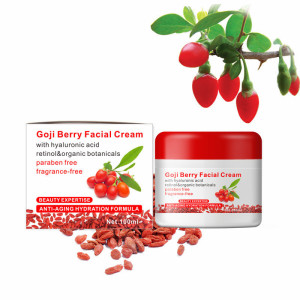 private label moisturizing anti-wrinkle firming paraben free natural goji berry woman essential facial cream