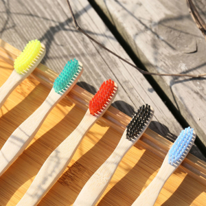 RoHs Approved Biodegradable Eco Friendly Bamboo Toothbrush with customized logo