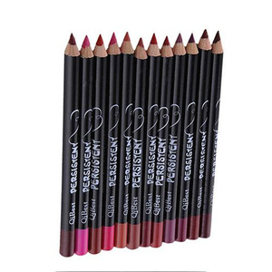 Stylish Black Waterproof 12 Color Lip Pencil Dropship