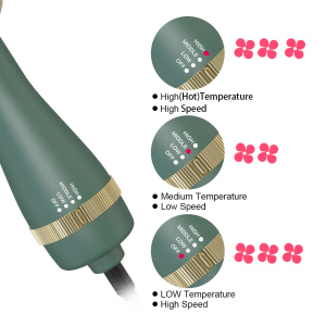 Ulelay Professional Salon OEM Hot Air Brush Styler And Dryer with 100v and 220v Electric Hot Air Brush Hair Curler Iron