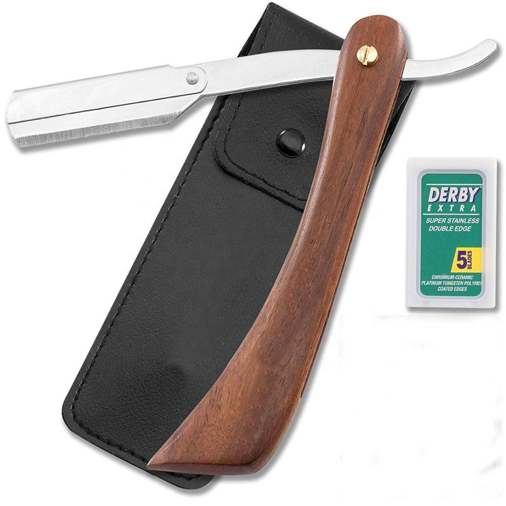 Urbane Men Straight Cut Throat Razor Wood Handle