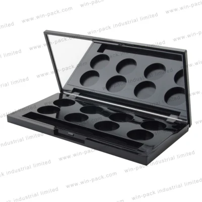 Wholesale Black Color Makeup Eyeshadow Palette Packaging with Mirror