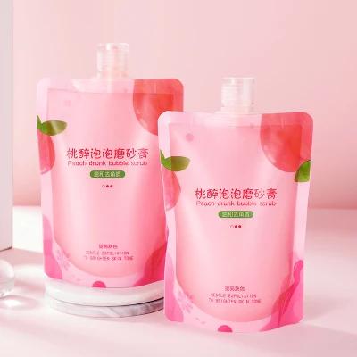 Wholesale Skin Lightening Pink Bath Sea Salt Peach Body Care Scrub Exfoliating Hydrating Brightening Bubble Body Scrub