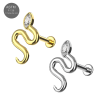 G23 Grade Titanium Tragus Piercing Push Fit with Flat Back Labret
