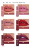 Handaiyan Mineral Matte Lipstick 6 Colours Non-flaking Non-stick Long-lasting Moisturizing Waterproof
