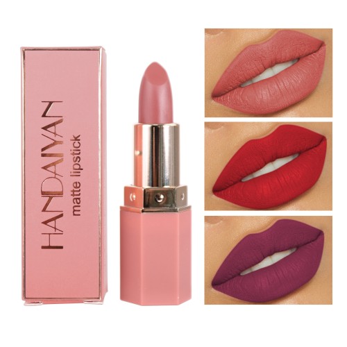 Handaiyan Mineral Matte Lipstick 6 Colours Non-flaking Non-stick Long-lasting Moisturizing Waterproof