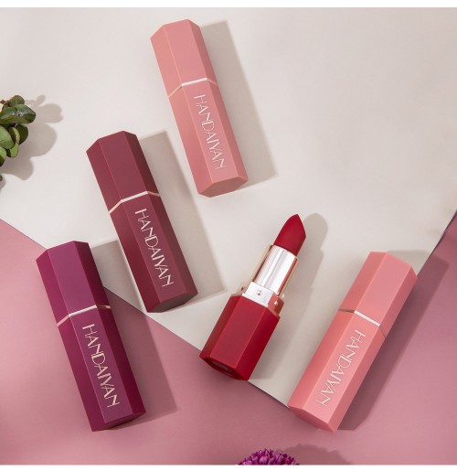 Handaiyan Mineral Matte Lipstick 6 Colours Non-flaking Non-stick Long-lasting Moisturizing Waterproof
