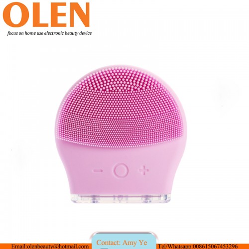 Portable Waterproof Sonic Face Cleansing Washing Machine Massage Brush Electric Silicone Facial Cleanser Brush