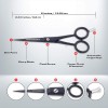 New Blue & Sliver hair scissors High quality hair scissors professional cut hair styles barber shears scissors With Comb