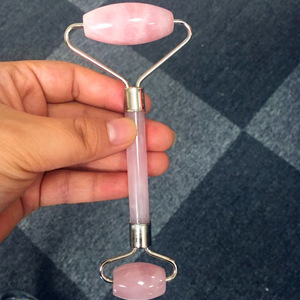 100% natural face massager product rose quartz jade facial rollers