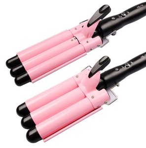 2017122249 Faithidmarket Curling Iron, 3 Barrel Hair Waver 25mm Stylish Fast Heating Hair Curlers