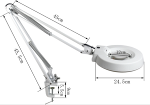 2019 hot selling factory supply high quality T9 22W desktop magnifying lamp with clamp