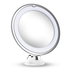 2019 updated version led Makeup Mirror 10X 7X Magnifying suction mount Makeup Mirror