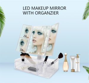 20x magnifying illuminated led cosmetic makeup mirror with light