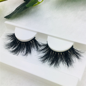 25mm Long 3D mink lashes extra length mink eyelashes Big dramatic volume eyelashes strip thick false eyelash