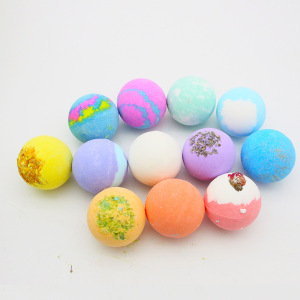 60mm 100g/pcs flower bath bomb rose marigold mint herbal lavender mild rosemary strawberry petals rich bubble bath fizzy bomb