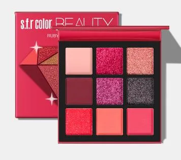 9 Color Eye Shadow High Pigment Makeup Pearl Glitter Pink Eyeshadow Palette Make up Eye Shadow Palette Plate with Mirror