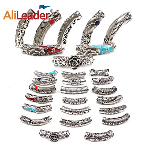 AliLeader Hot Sale High Quality Tibetan Rings Silvery Braid Beads For Hair, Metal  Hair Extension Tools