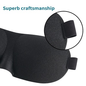 Contoured Softness Private Label Sleep Mask Includes Carry Pouch Eye Mask and Ear Plugs For Travel, Shift Work & Meditation