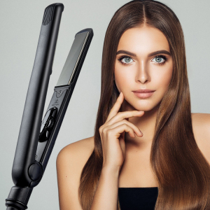Customize flat iron with titanium plate hair straightener,  hair straightener Ceramic Plate Flat Iron Straightener and Curler