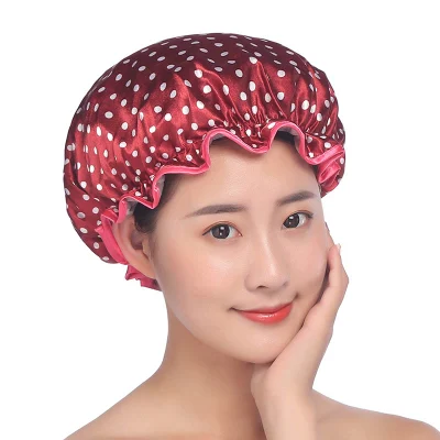 Customized Multiple Shower Bonnet Thickened Bathroom Accessories Waterproof Oily Fume Cap Female SPA Hairdressing Salon Supplies Shower Cap