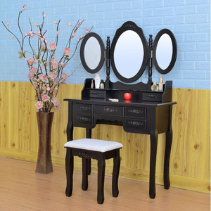 D1718 lighted makeup antique style table wooden table home furniture dressing table makeup sets