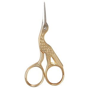 Duck style fency scissors with Gold Plated Finger Ring with high quality 2018