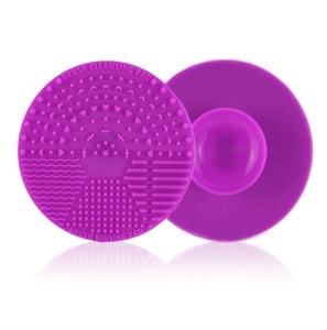 Durable Makeup Brush Cleaner Silicone Cosmetic Makeup Brush Washing Scrubber Cleaning Mat Tool With Suction Cup