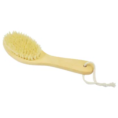 Eco-Friendly Natural Double Side Oval Head with Massager DOT Wood Body Bath Brush Skin Scrub Exfoliating Scrubber Bath Brush