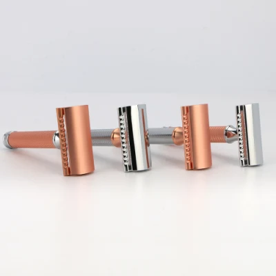 Eco Friendly Reusable Metal Safety Razors Rose Gold Double Edge Safety Razor