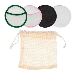Eco Friendly Zero Waste Round bamboo Reusable Makeup Pad Cotton Facial Removal Pads Washable Cotton Pads