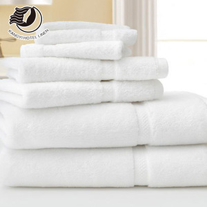 Factory Supply Customized Wholesale White Color Hotel Face Towel