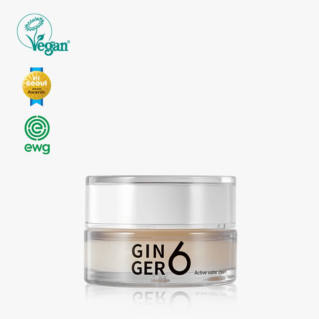 GINGER6 Active water cream, BRAND K, Anti-aging, Moisturizing cream, vegan, 82-10-7557-1345