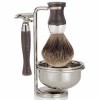 Handle Pure Black shaving SET WITH STEEL BOWL