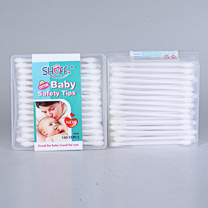 in cotton buds in various presentation wooden cotton buds