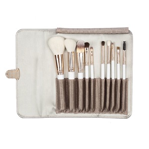 make up pinsel set organic makeup 10 pcs animal hair brush set