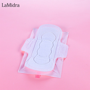 Manufacturer biodegradable women soft cotton winged sanitary napkin italy
