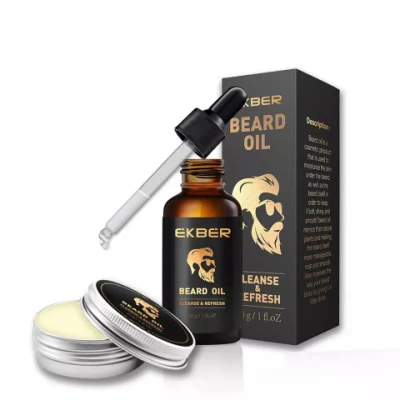 Men Beard Kit Organic Beard Oil Products Growth Fuller Beard Care Smooth Serum Mustache Oil Balm Cream