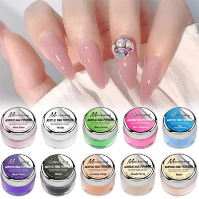 Nail Art Acrylic Extended Carved Flowers Dipping Nail Powder 28g Bottle Crystal Powder